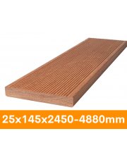 Deska tarasowa egzotyczna Bangkirai 25x145x2450-4880mm kl. KD ryflowana dwustronnie