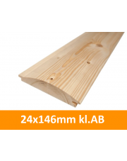 Deska elewacyjna Świerk Skandynawski 24x146mm kl. AB Półbal