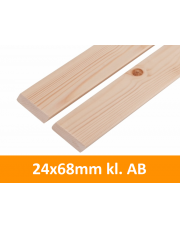 Deska elewacyjna Świerk Skandynawski 24x68mm kl. AB Romb