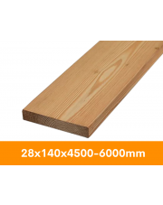Deska tarasowa modrzew syberyjski klasa A+ gładka 28x140x4500-6000mm