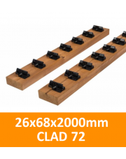 THERMORY Kantówka CLAD 72 (25 klipów) 26x68x2000mm DESKA ELEWACYJNA