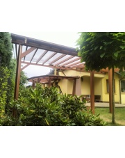 Pergola tarasowa z zadaszeniem z poliwęglanu 10mm wym 3mx4m 