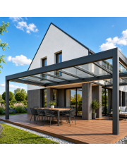 Zadaszenie aluminiowe z szybą na wymiar - ZAMÓW WYCENĘ