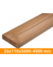 Deska tarasowa termososna Thermory D4 gładka 26x115mm